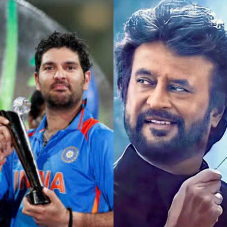 ಯುವರಾಜ್ ಸಿಂಗ್ ಮತ್ತು ಸೂಪರ್ ಸ್ಟಾರ್ ರಜನಿಕಾಂತ್ ಜನ್ಮದಿನದ ಸಂಭ್ರಮ 